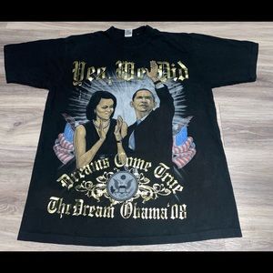 Vtg Obama yes we did shirt